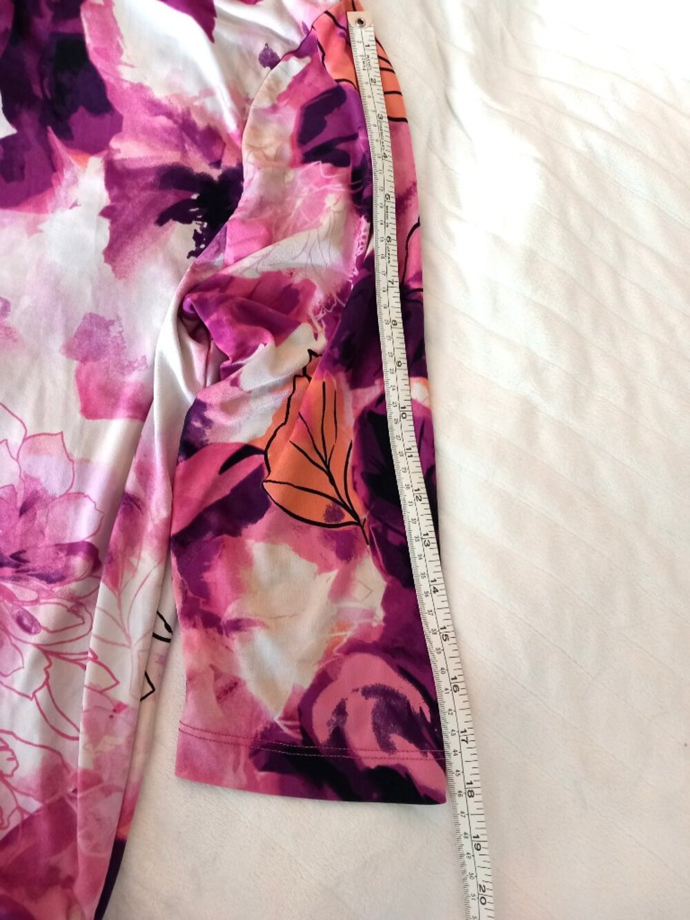 Dana Buchman XL Pink and Red Blouse 3/4 length sleeves - Picture 5 of 9